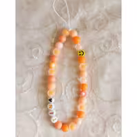 آویز گوشی رنگی رنگی رنگ نارنجی  بامزه مخصوص خوشگل کردن گوشی هاتون.پروانه اکسسوری