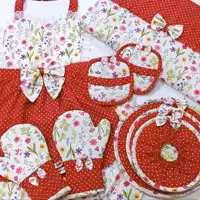 سرویس  آشپزخانه 9پارچه قرمز