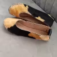 پاپوش چرم مویی طبیعی