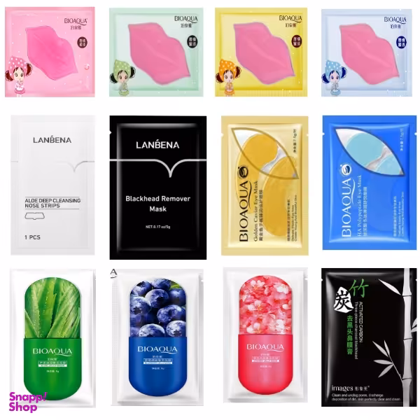 ماسک ورقه ای صورت کد 078 مجموعه 12 عددی