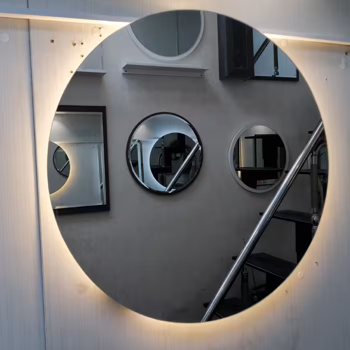 آینه گرد 60 بک لایت آفتابی تیما با ضمانت تعویض 