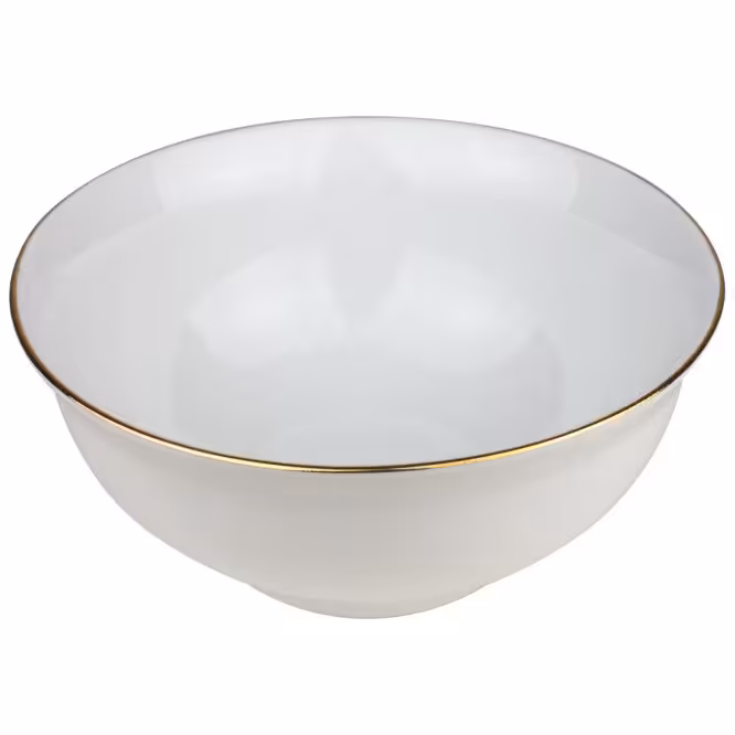 کاسه آبگوشت 6/5 چینی لورین مدل خط طلا کد 3619 (پس کرایه)