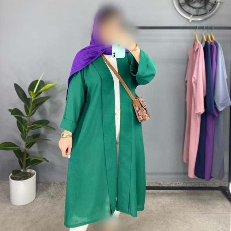 مانتو زنانه بلند جلوباز شیک سایز 36تا46