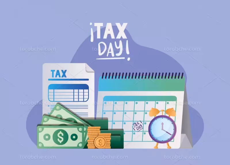 وکتور روز مالیات با کیفیت بالا | گرافیک با طعم تربچه