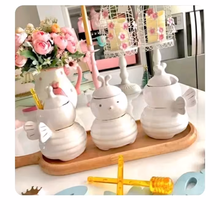 عمده عسل خوری سرامیکی زنبور 12 تایی