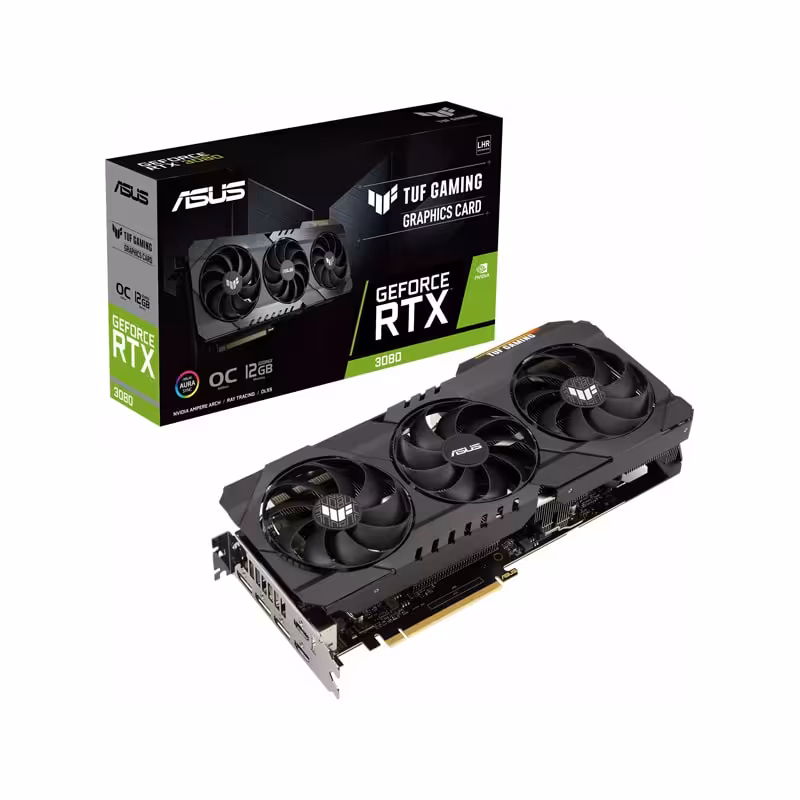 کارت گرافیک ایسوس مدل TUF Gaming GeForce RTX3080 OC 12GB