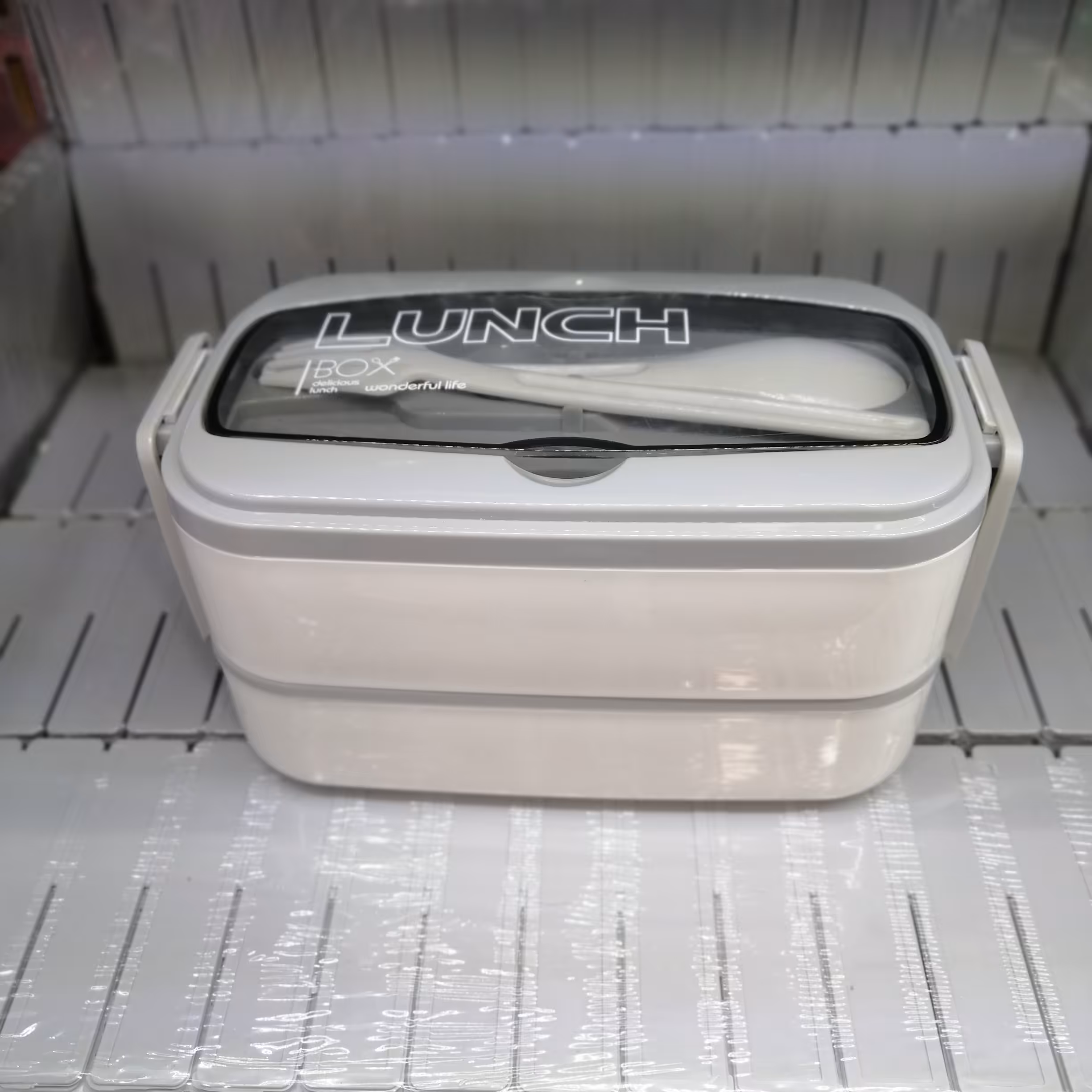 ظرف غذا لانچ باکس دوطبقه داخل استیل 680 میل lunch box .