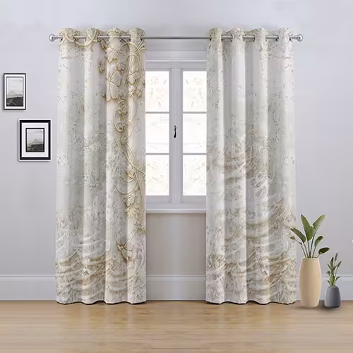 پرده پانچی مدل نقاشی و خط 