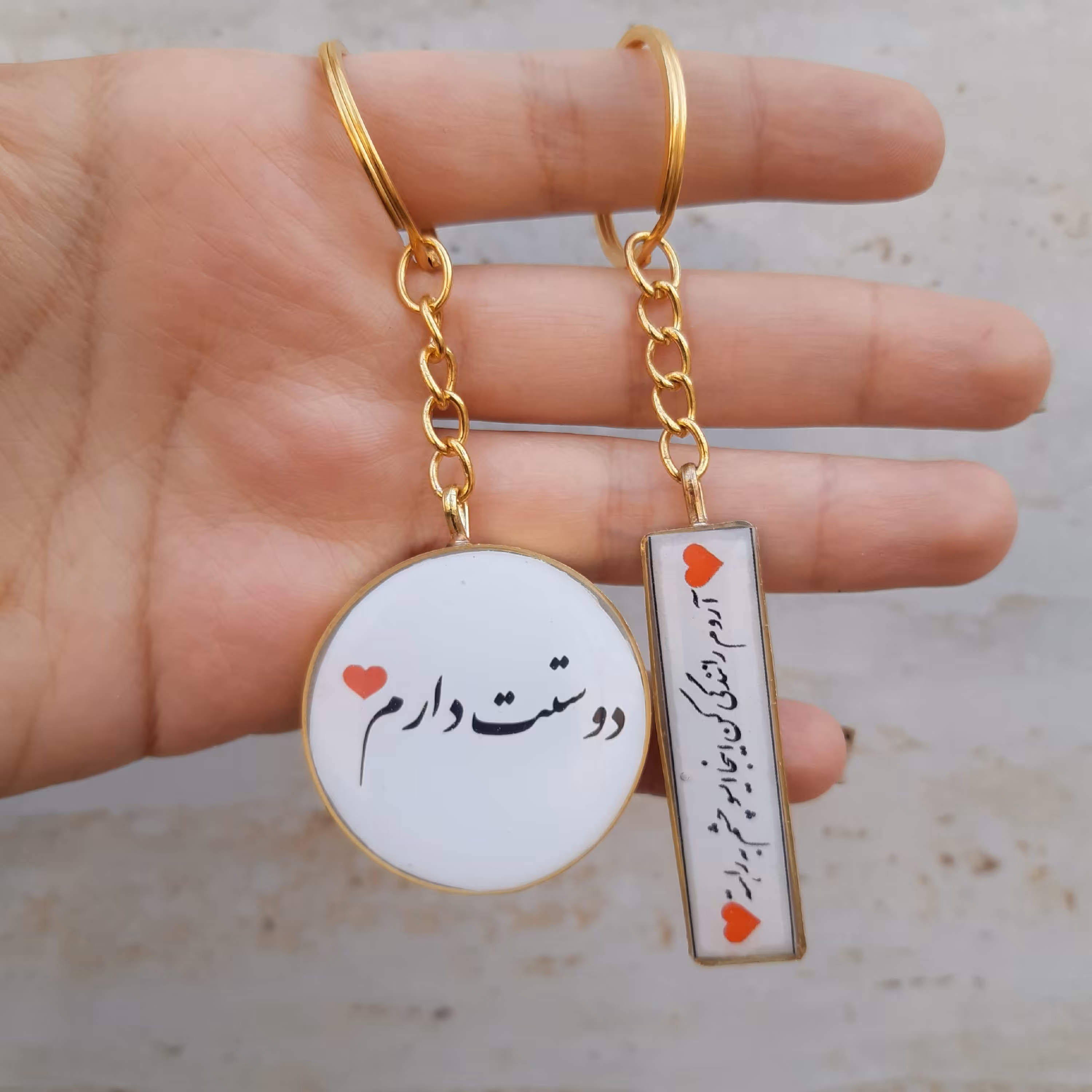 سرکلیدی رزینی دوطرفه  باعکس ومتن دلخواه شما 