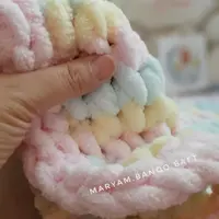 پتو کودک پافی سه رنگ مریم بانو / پتو پافی / پتو پوفی / پتو نوزادی/ دستبافت