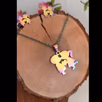 نیم ست هولوگرامی رنگ ثابت طرح عشق(کد 104)