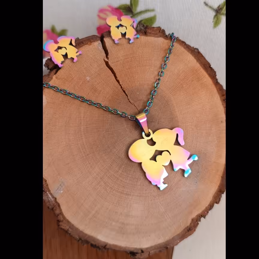 نیم ست هولوگرامی رنگ ثابت طرح عشق(کد 104)