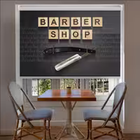 پرده شید طرح ارایشگاه مردانه BAs-6708