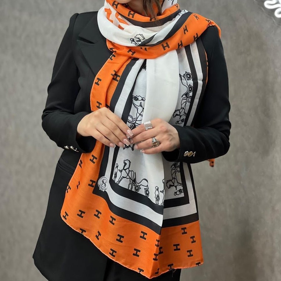 شال سوپر نخ تکرنگ قواره 200*70