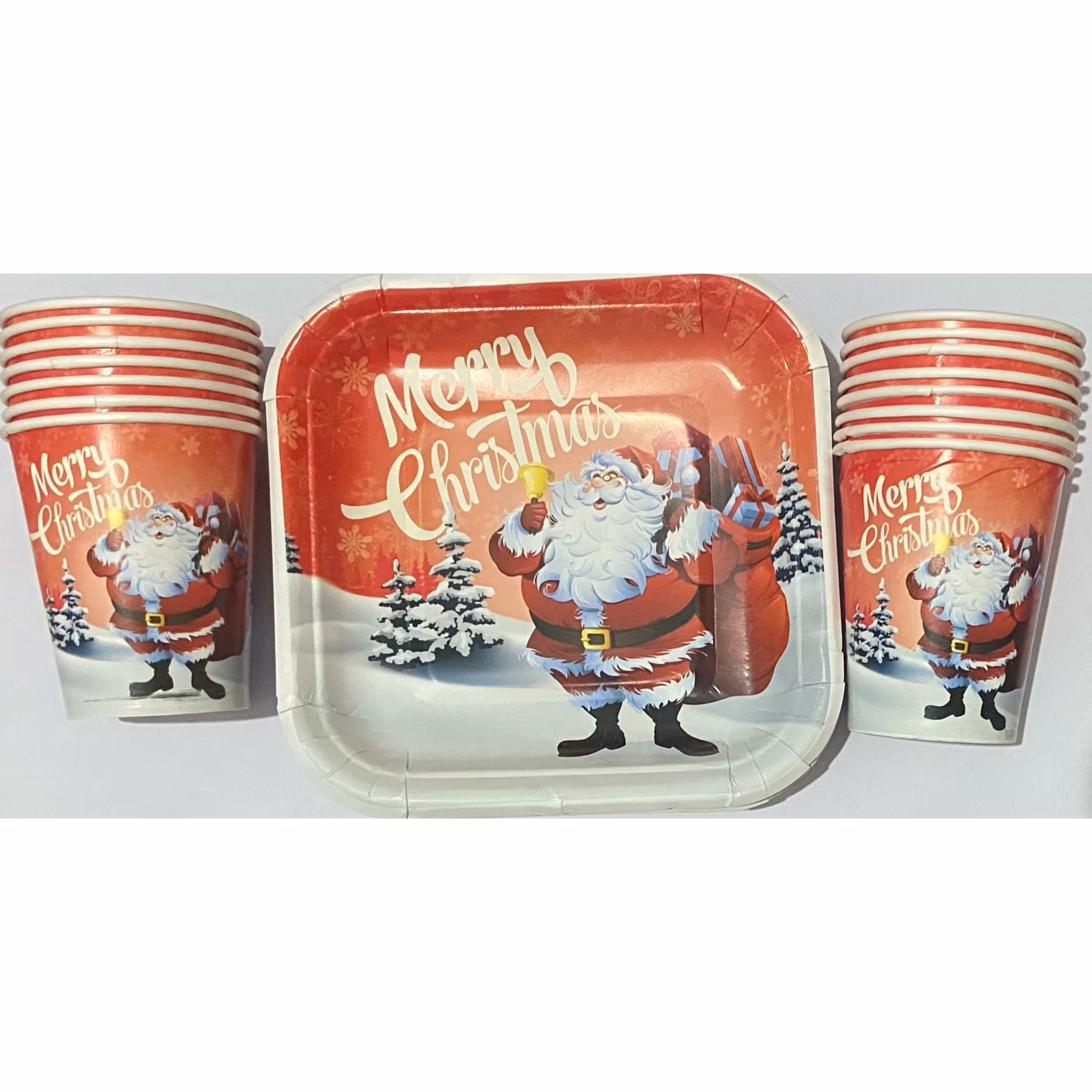 بشقاب و لیوان تم کریسمس(15عددی)