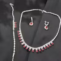 سرویس جواهری نقره عیار 925با آبکاری رادیوم و تخفیف ویژه 