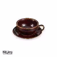 فنجان و نعلبکی استون ور 180 میلی‌لیتری کوبانو پلاس سوژیلیت (ست 6 عددی)
