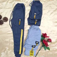 شلوار راحتی پسرانه، جنس ملانژ، قد 55 و65 دو رنگ دودی وطوسی 
