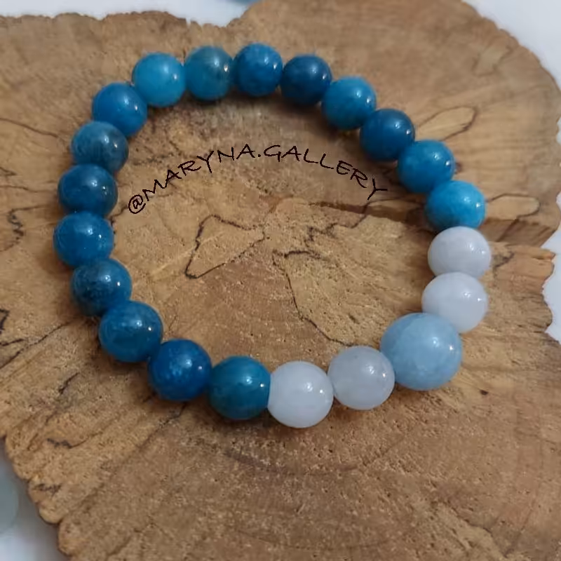دستبند آپاتیت و آکوامارین مارینا