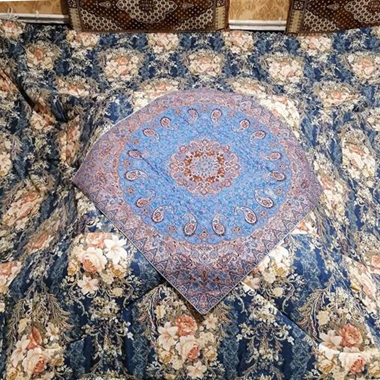 لحاف کرسی مدل سنتی سایز 300x300 سانتی متر