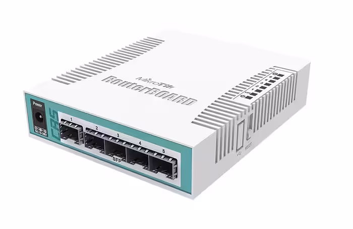 سوییچ هوشمند 5 پورت MikroTik مدل CRS106-1C-5S - فروشگاه اینترنتی طیف سنتر