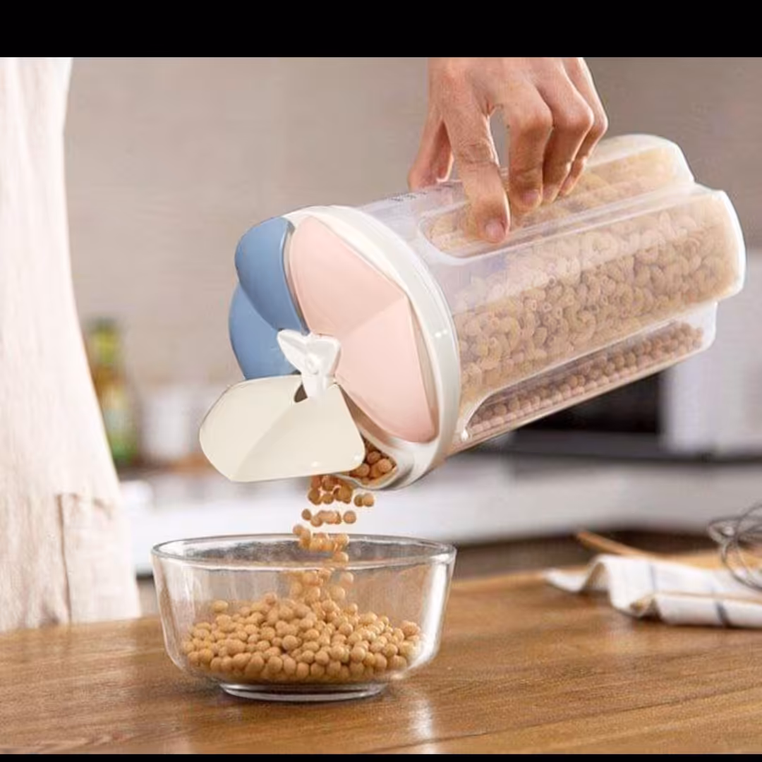 بانکه حبوبات بزرگ کاجین
ظروف استوانه ای تقسیم شده به 3 قسمت