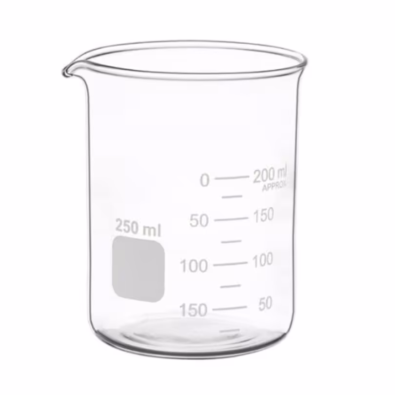 بشر آزمایشگاهی پیرکس مدل beaker ظرفیت 250 میلی لیتر 