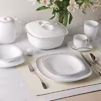 سرویس چینی 98 پارچه کامل مون بلان آبی 12 نفره کواترو