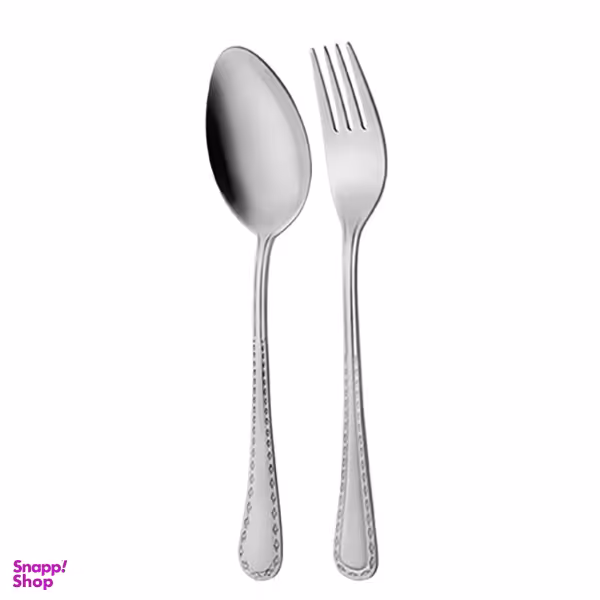 سرویس قاشق و چنگال 12 پارچه ناب استیل مدل برلین مات