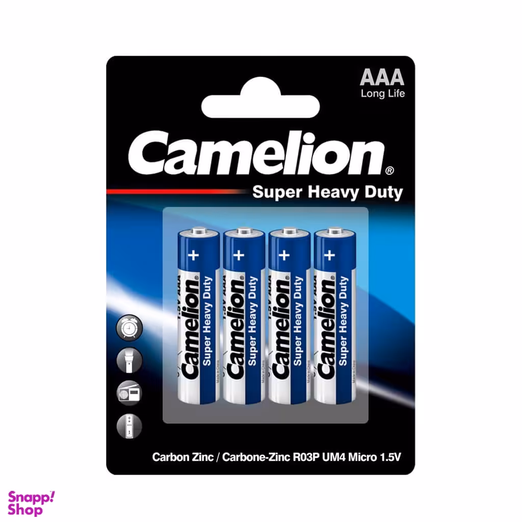 باتری نیم قلمی کملیون (Camelion) مدل Super Heavy Duty 4+2R03PBS-BP