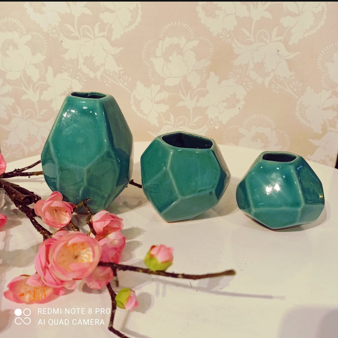 گلدان سرامیکی سه عددی