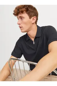 تی شرت یقه پولو آبی مردانه جک و جونز مک زیپ رنگ کلاسیک T Jack Jones Jack &amp; Jones