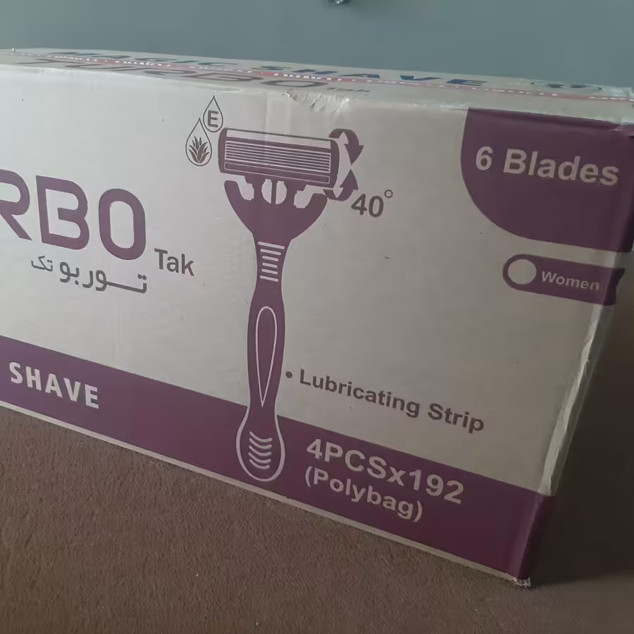 عمده ژیلت توربو تک 6لبه 4 تایی ( کارتن 192 بسته )