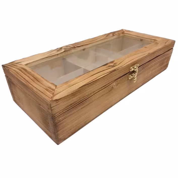 باکس دمنوش چوبی 6 خانه مدل سندبلاست