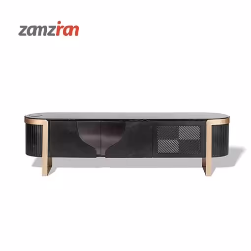 میز تلویزیون متین مشکی مدل R300 سایز 180 سانتی