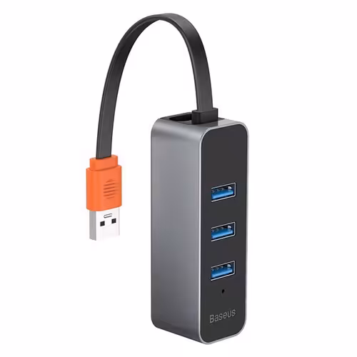 هاب 4 پورت USB3.0   RJ45 باسئوس مدل CAHUB-AH0G