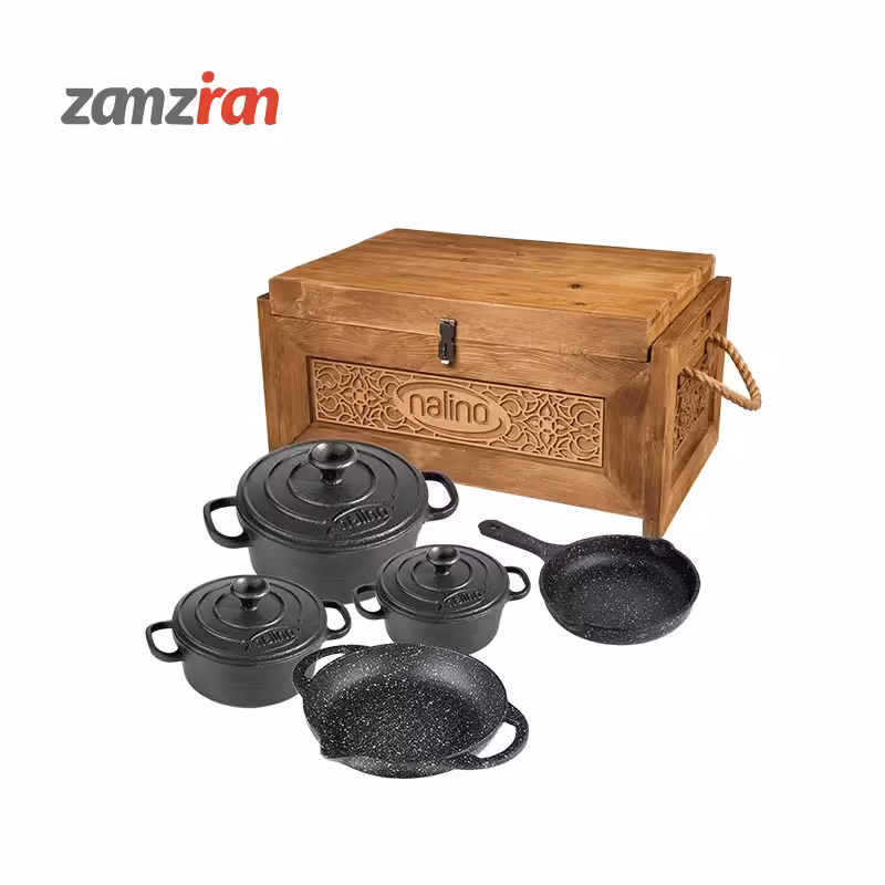 سرويس قابلمه چدن نالينو 8 پارچه مدل Fico