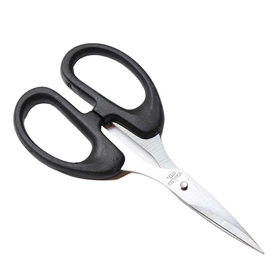  قیچی دسته پلاستیکی مشکی، بدنه استیل ضد زنگ 