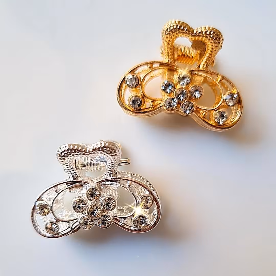 کلیپس روسری  فلزی نگین دار کد 5