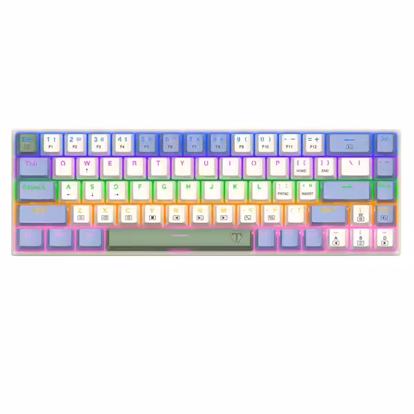 کیبورد مکانیکی گیمینگ تی دگر Viator T-TGK325 Rainbow