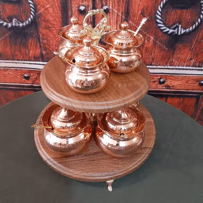  جا ادویه 7 تایی دو طبقه مسی