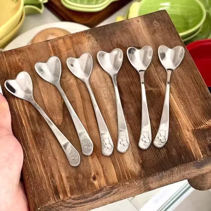 قاشق چای خوری قلبی شکل .6 تایی