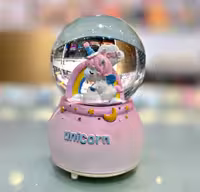 گوی موزیکال گردان و پمپی و چراغدار طرح یونیکورن