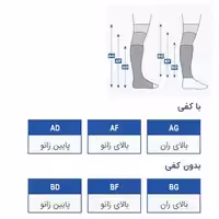 جوراب واریس بالای زانو معمولی نوید کد 1471 AF
