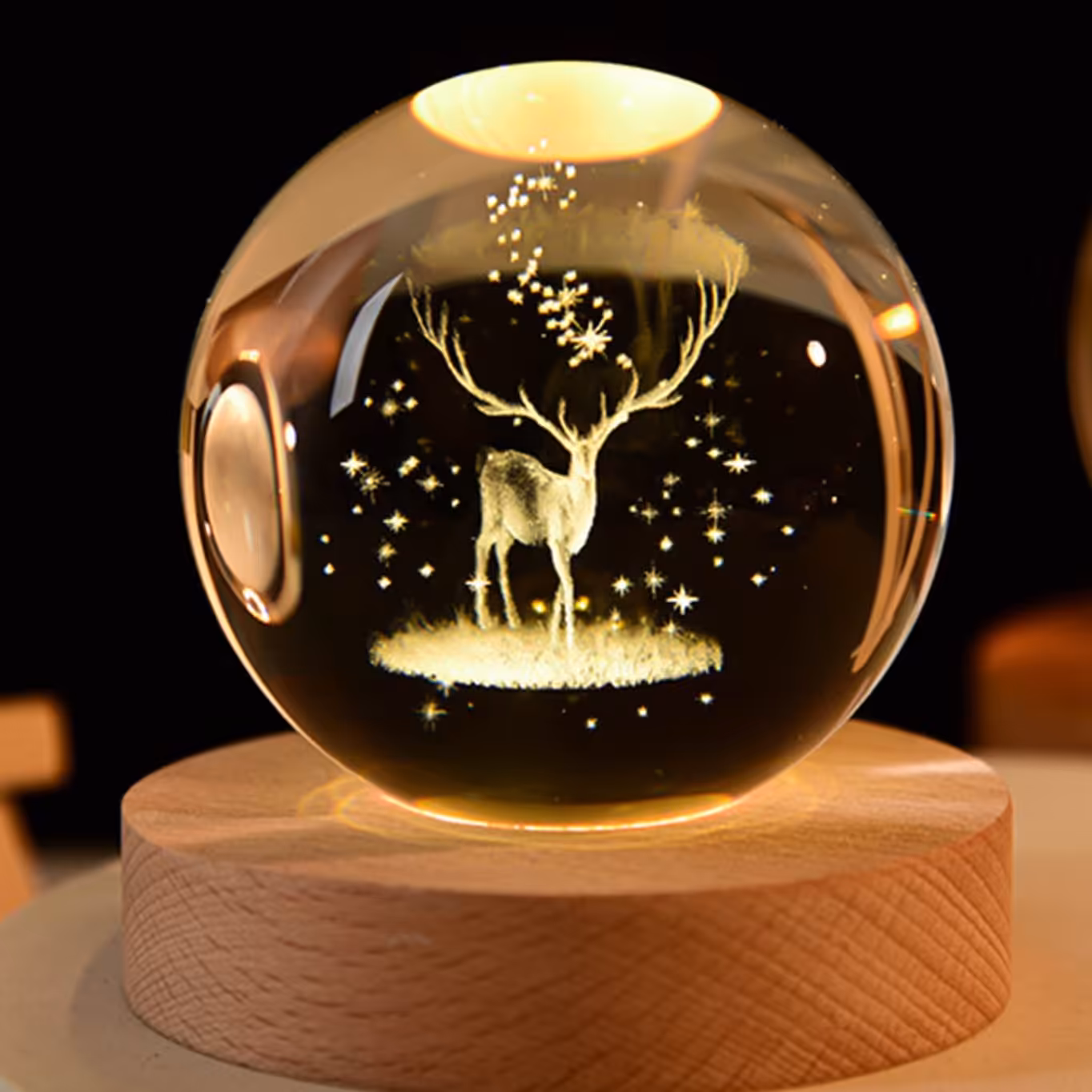 گوی شیشه ای طرح گوزن