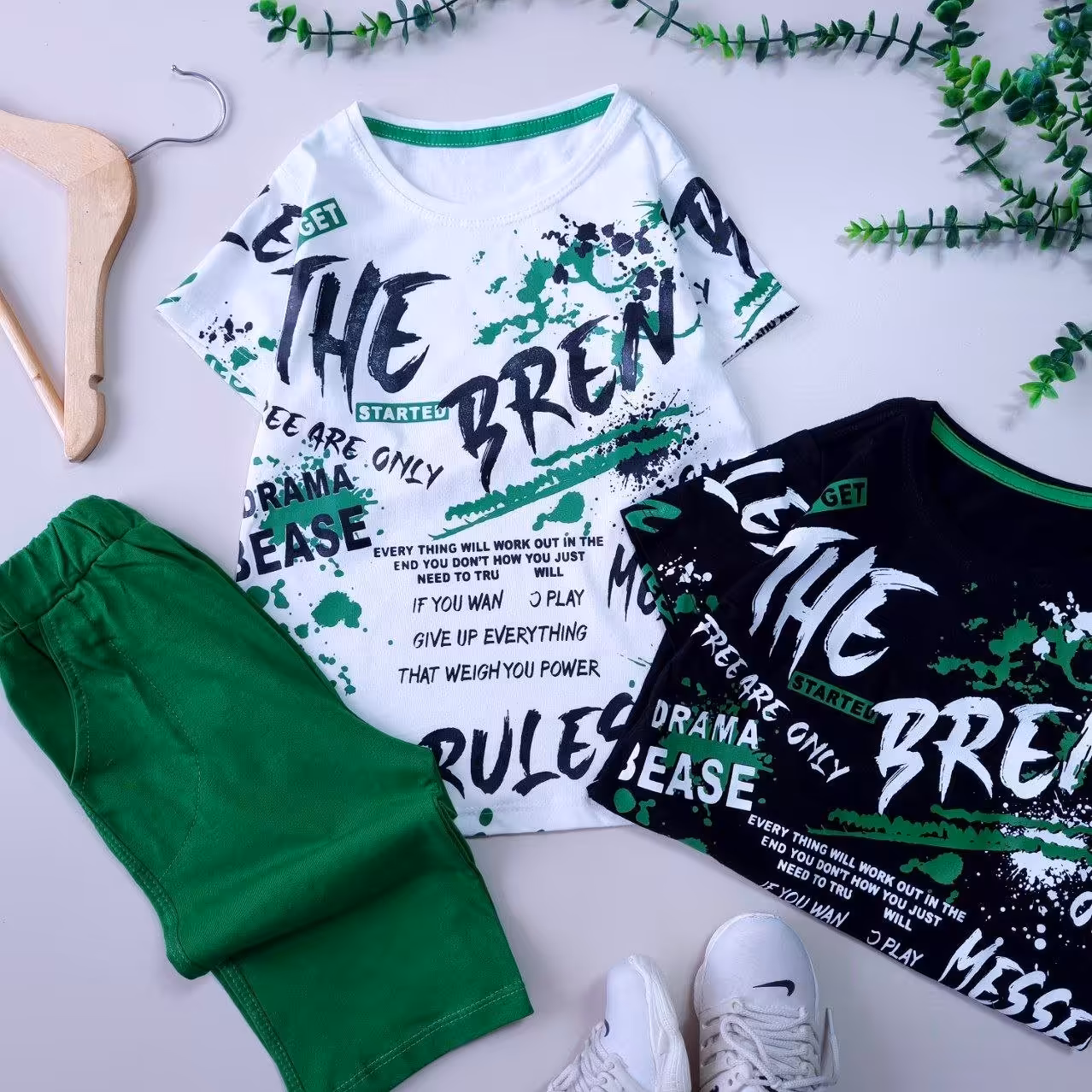 تیشرت شلوارک  اسپرت کیفیت عالی  آبرنگی 