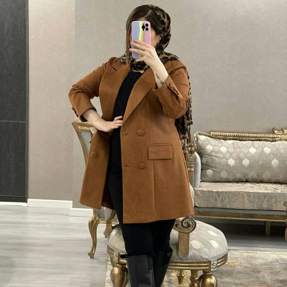 مانتو زنانه پالتو سوئیت پوست ماری زنانه مانتو پاییزه