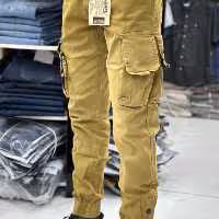 شلوار شش جیب کتان دمپا کش