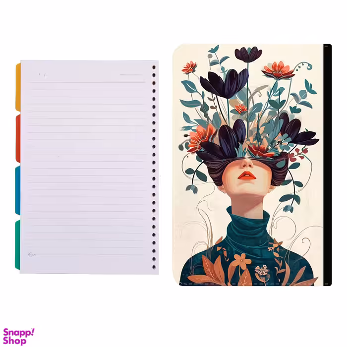 کلاسور طرح دختر و گل کد 38 به همراه کاغذ کلاسور