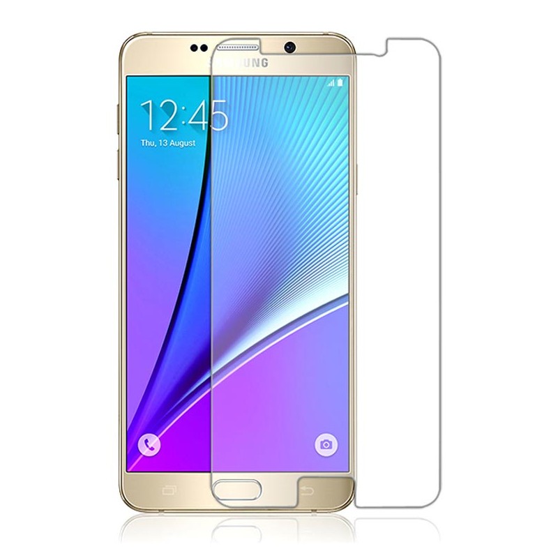 گلس سامسونگ samsung galaxy note 5 خشگیر شیشه ای شفاف n920 محافظ صفحه نمایش NOTE 5 نوت نات پنج سفید N920